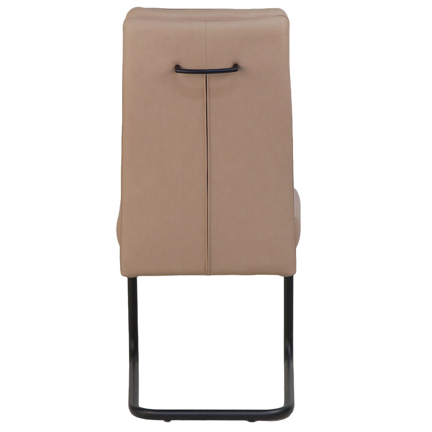 Brodi dining/lounge chair, set of 2 in mushroom pu and black