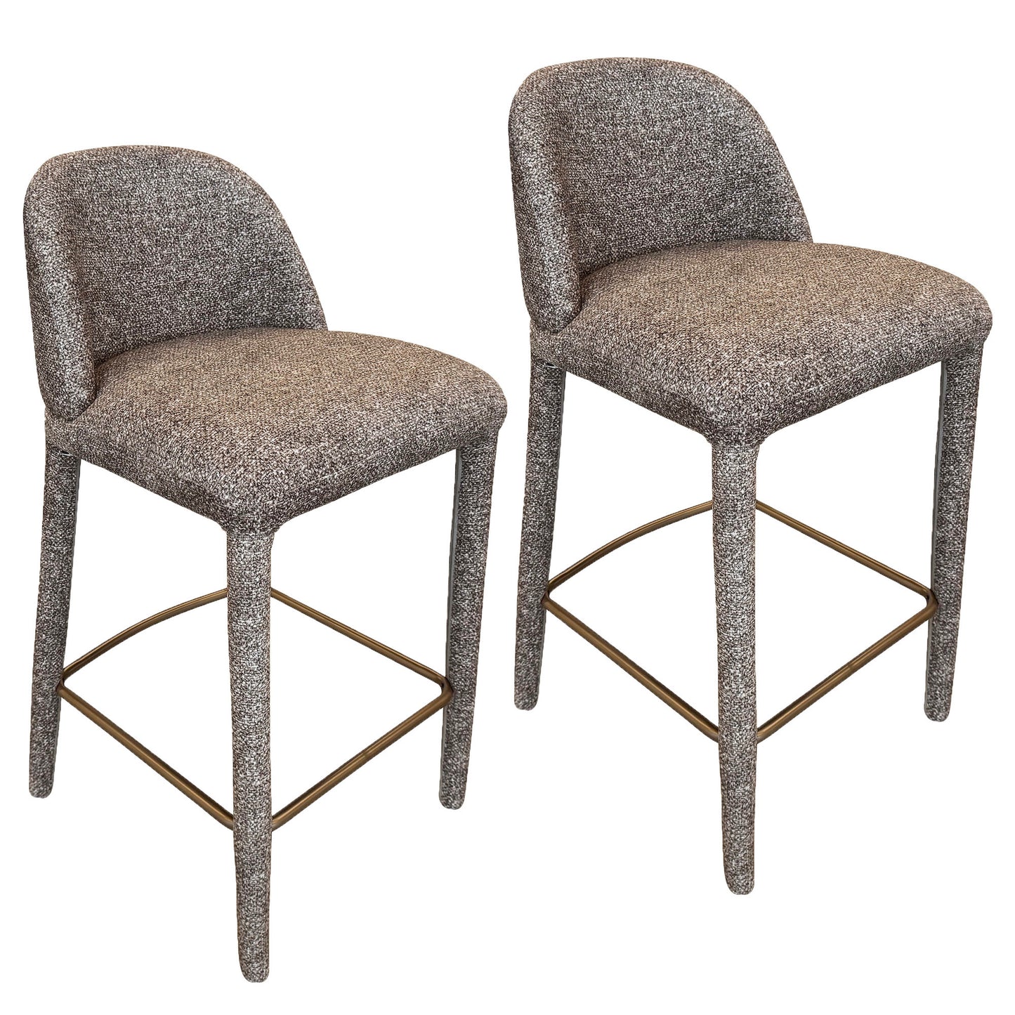 Kiara 26" counter stool, set of 2 in brown