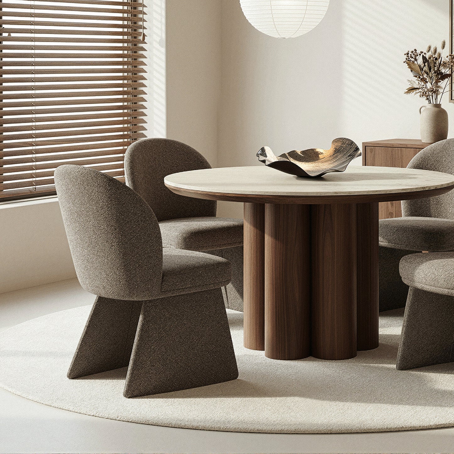 Noelle dining/lounge chair in brown