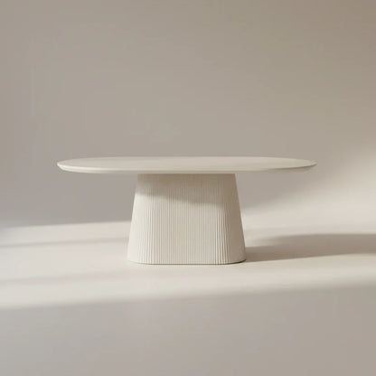 Tovas Oval Dining Table in Ivory
