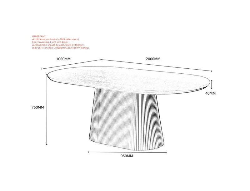 Tovas Oval Dining Table in Ivory