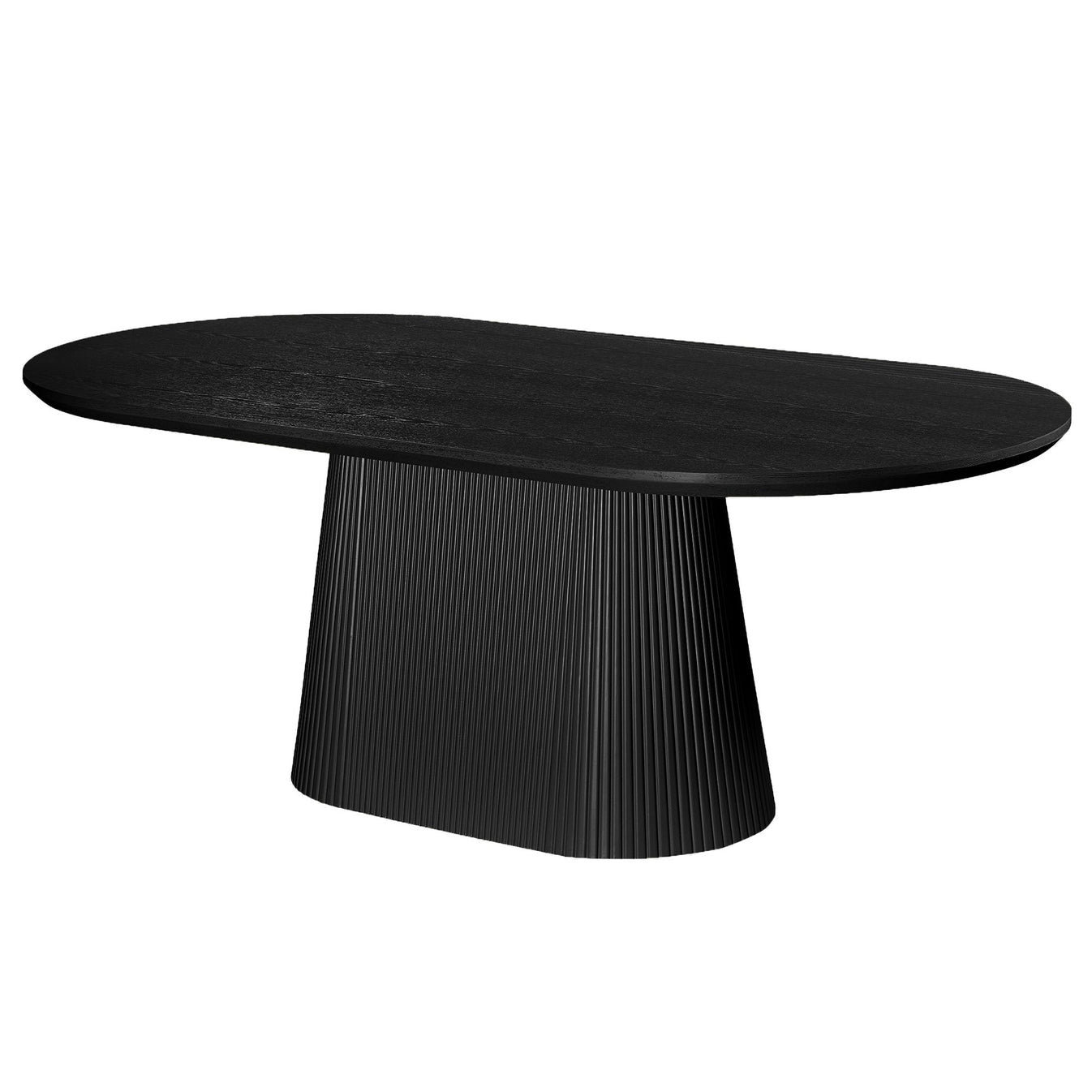Tovas Oval Dining Table in black 79”
