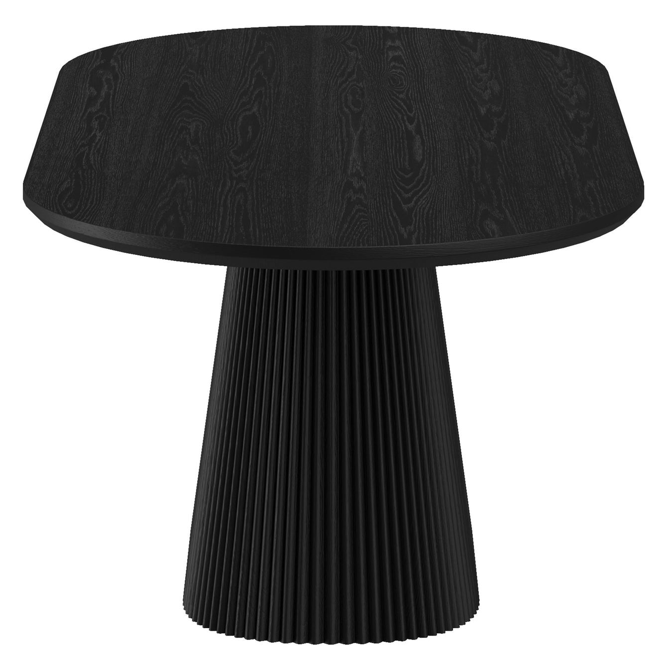 Tovas and Caspian 7pc Dining Set - Black Table and Dark Walnut Chairs