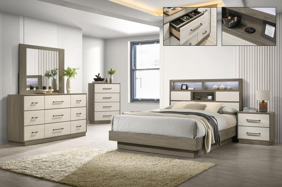 Vini Bedroom Set - Coffe Grey