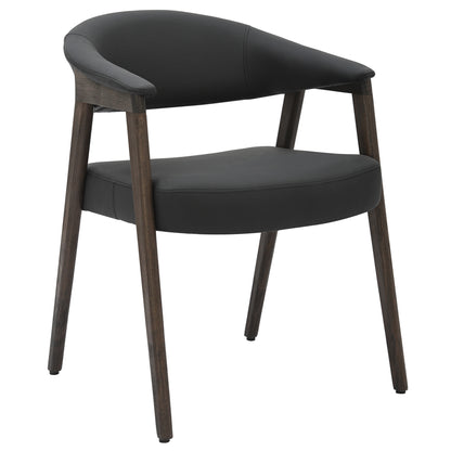 Advik and Bexley 7pc Dining Set - Mocha Table and Black and Dark Walnut Chairs