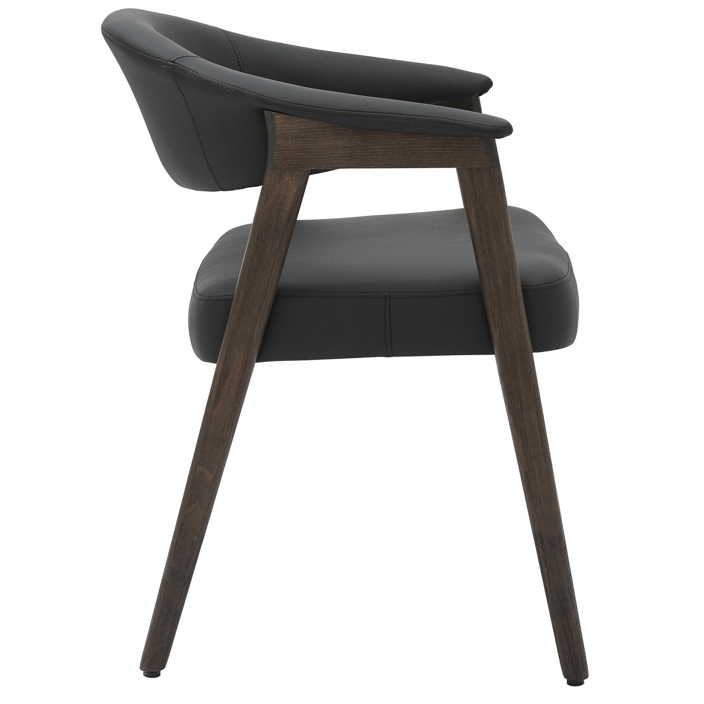 Advik and Bexley 7pc Dining Set - Mocha Table and Black and Dark Walnut Chairs