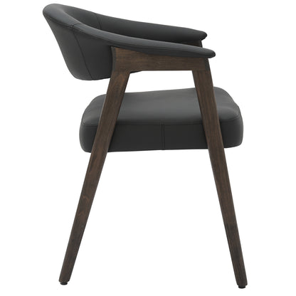 Advik and Bexley 7pc Dining Set - Mocha Table and Black and Dark Walnut Chairs