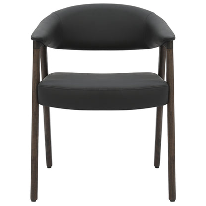Advik and Bexley 7pc Dining Set - Mocha Table and Black and Dark Walnut Chairs