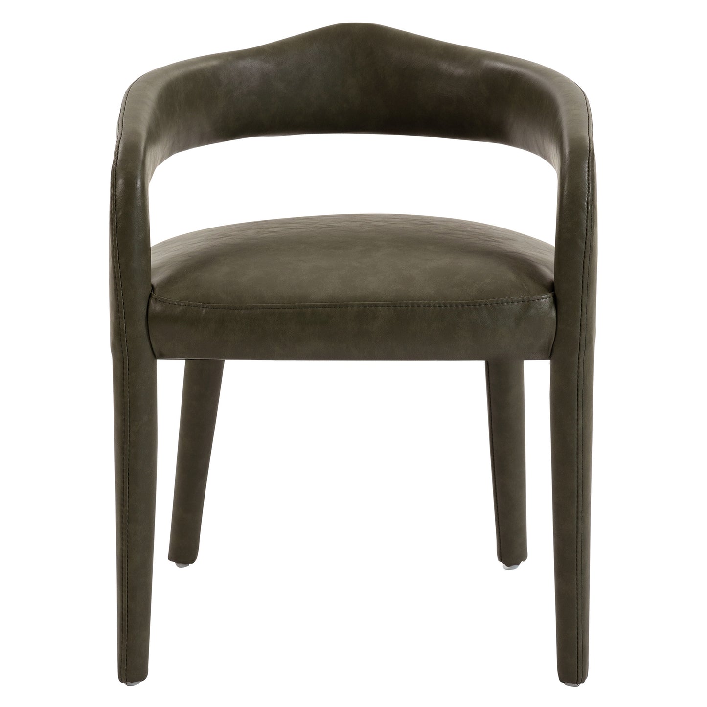 Advik And Caden 7pc Dining Set - Walnut Table And Moss Chairs