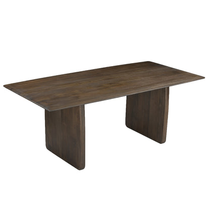 Bazul And Freya 7pc Dining Set - Mocha Table And Toffee And Walnut Chairs