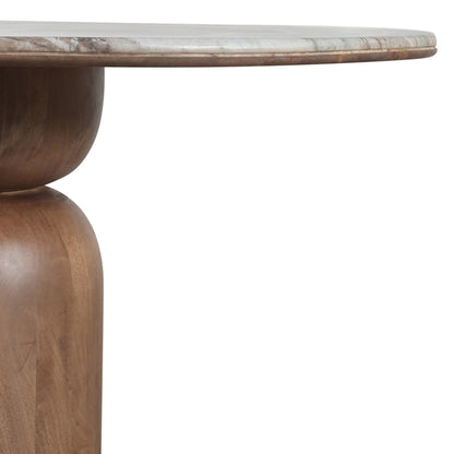 Martina and Khari 5pc Dining Set – Walnut Table and Walnut Chairs