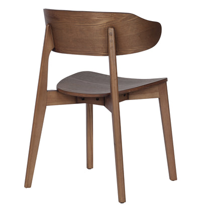 Martina and Khari 5pc Dining Set – Walnut Table and Walnut Chairs
