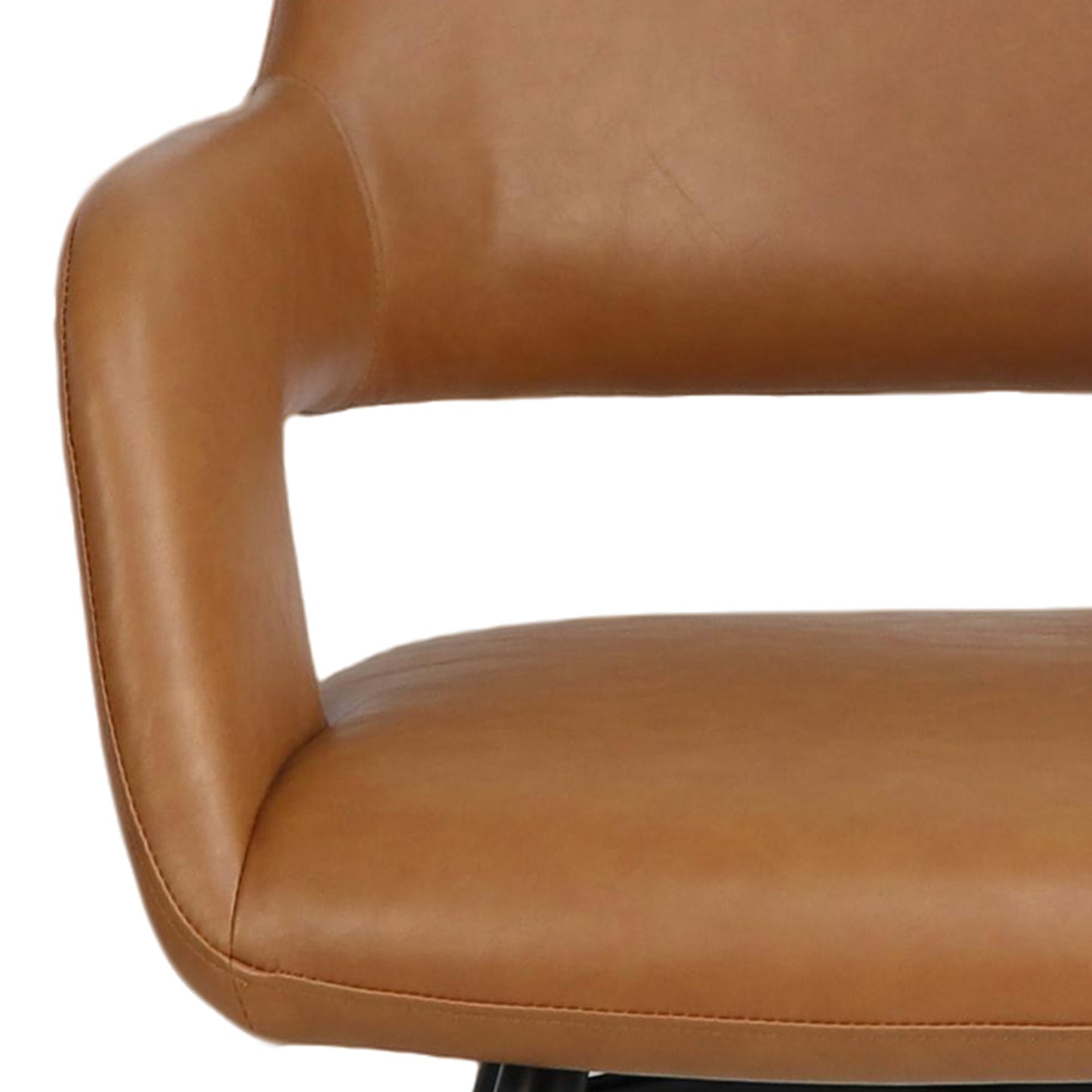 Ryder Swivel Dining and Accent Chair, Set of 2 in Camel and Black
