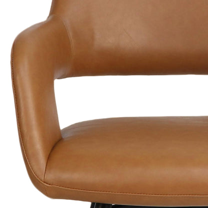 Ryder Swivel Dining and Accent Chair, Set of 2 in Camel and Black