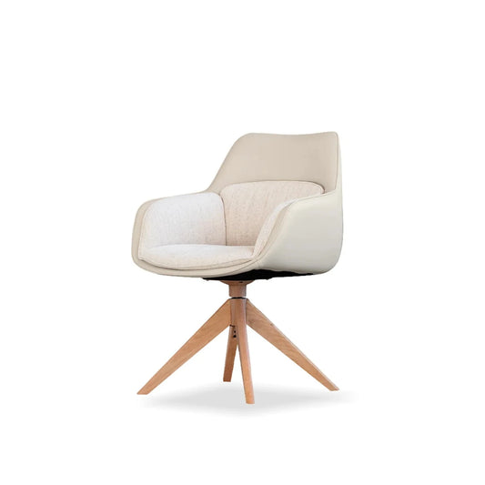 Jules Dining Chair Swivel 360 Light Cream
