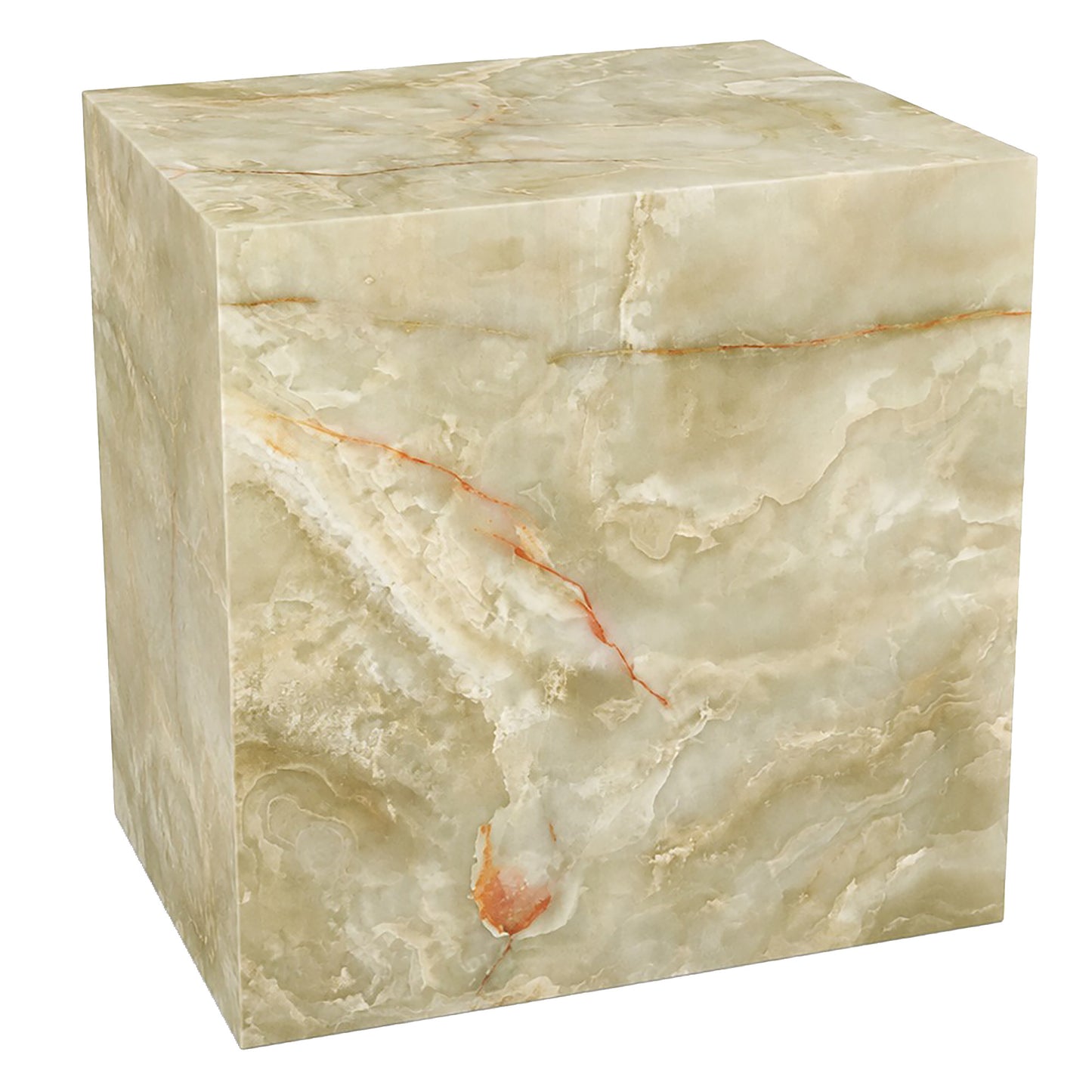 Artemis Square Accent Table in Jade Onyx