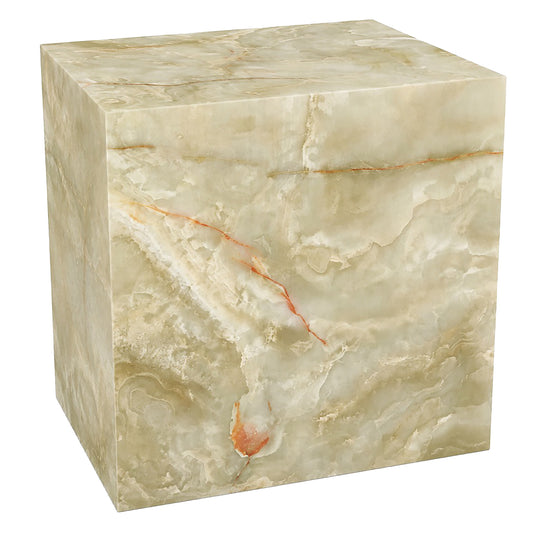 Artemis Square Accent Table in Jade Onyx