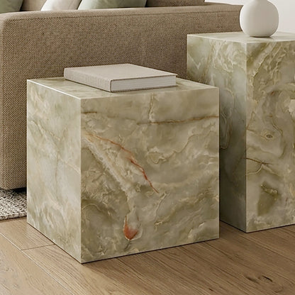 Artemis Square Accent Table in Jade Onyx