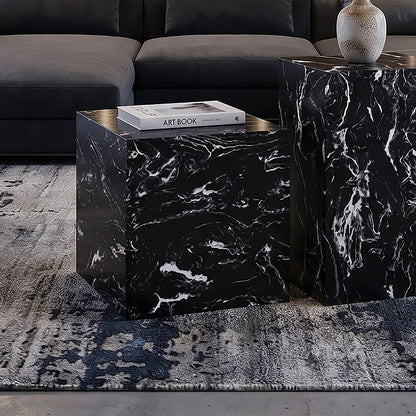 Artemis Square Accent Table in Napoleon Black