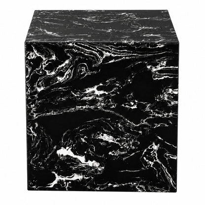 Artemis Square Accent Table in Napoleon Black