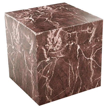Artemis Square Accent Table in Red Levanto