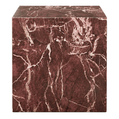 Artemis Square Accent Table in Red Levanto