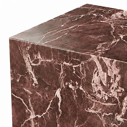 Artemis Square Accent Table in Red Levanto