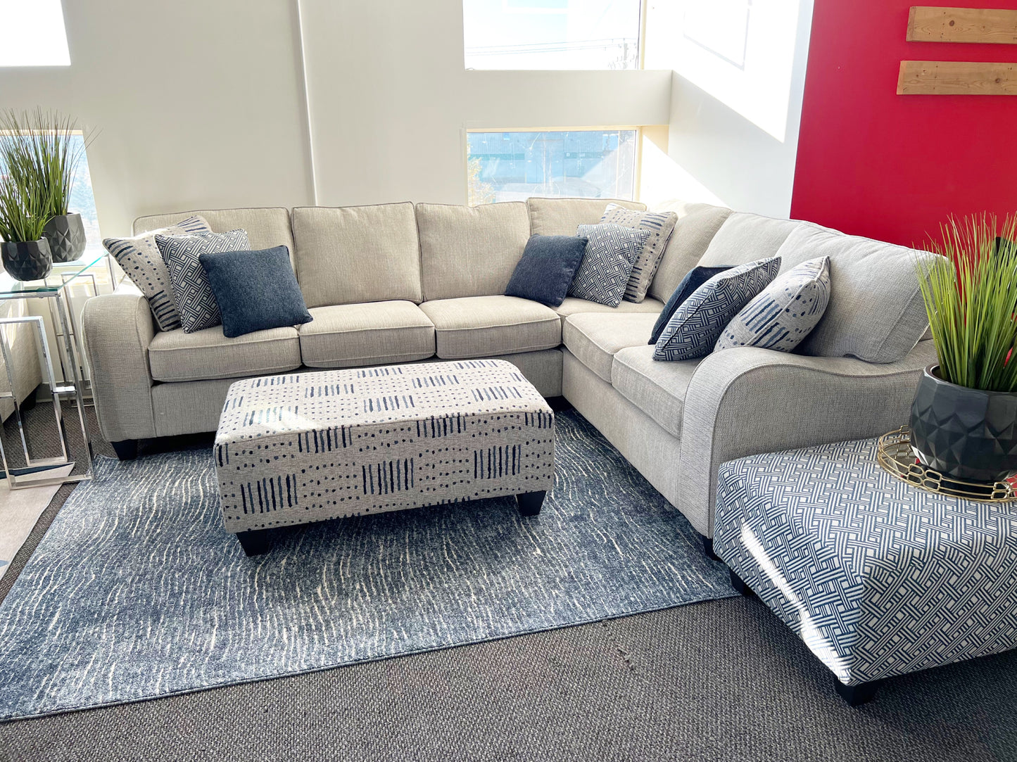 6090 Collection  Modani Linen Sectional