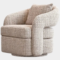 Arch Lounge Chair Swivel in Wallaby tweed, front view