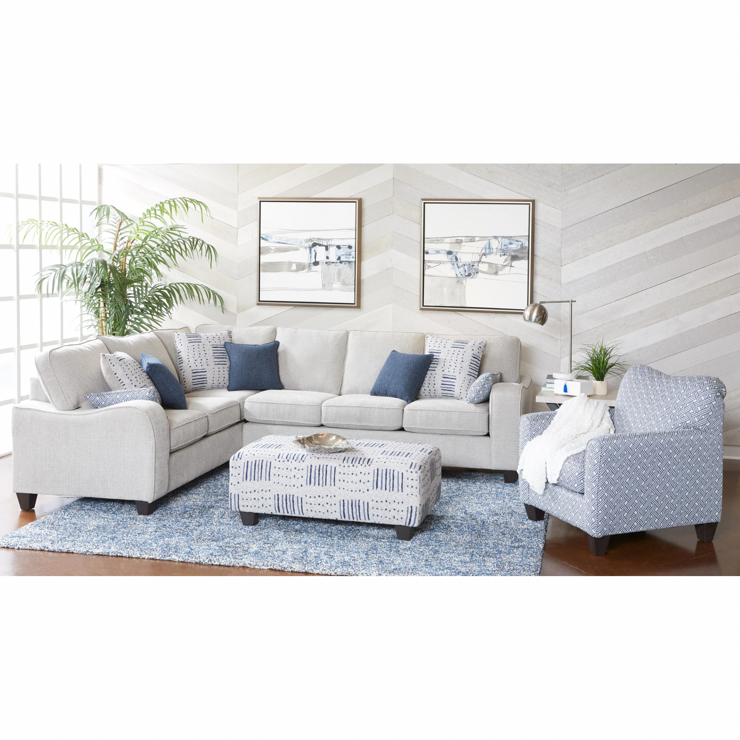 6090 Collection  Modani Linen Sectional