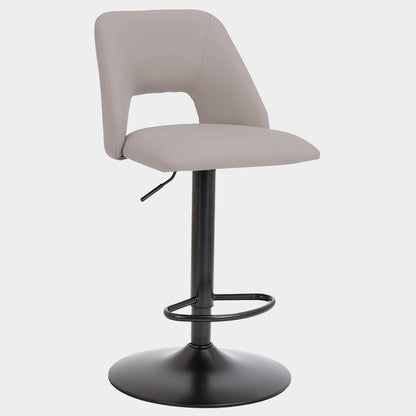 Adler Adjustable Air-lift Stool, Set of 2 - Beige, single stool, grey background