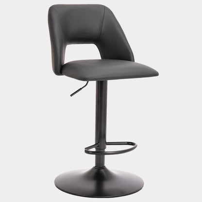 Adler Adjustable Air-lift Stool, Set of 2 - Black, single stool, grey background