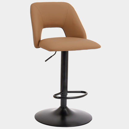 Adler Adjustable Air-lift Stool, Set of 2 - Tan, single stool, grey background