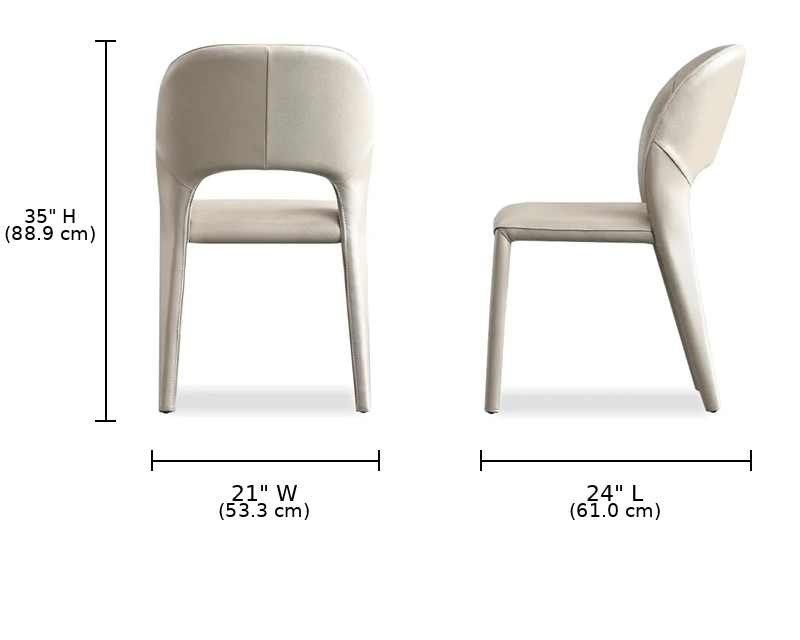 Bosco Dining Chair dimension diagram