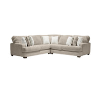 6150 3 pc Sectional with Two Sofa in Plush Parchment